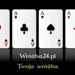 Cztery asy: kier, trefl, pik, karo. Rozkład kart klasycznych na konkretne pytanie. Wróżba24.pl. Twoja wróżba.