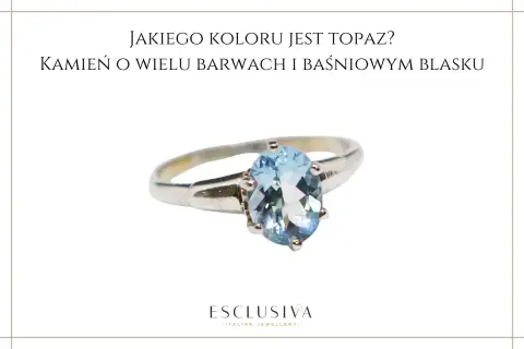 Srebrny pierścionek z owalnym, błękitnym topazem. Kamień ten, znany z magicznych właściwości, zachwyca baśniowym blaskiem.