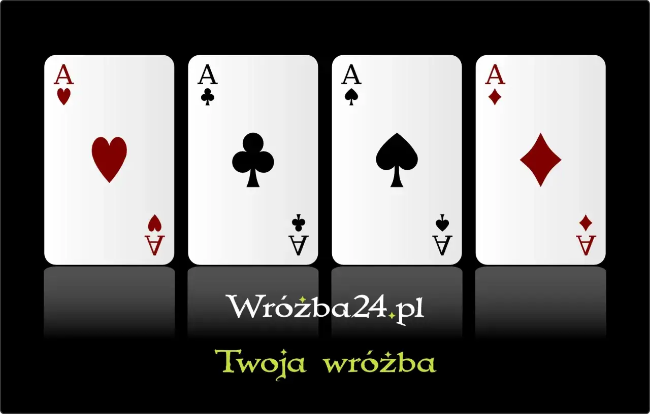 Cztery asy: kier, karo, pik i trefl. Czas w kartach klasycznych na Wróżba24.pl. Twoja wróżba.